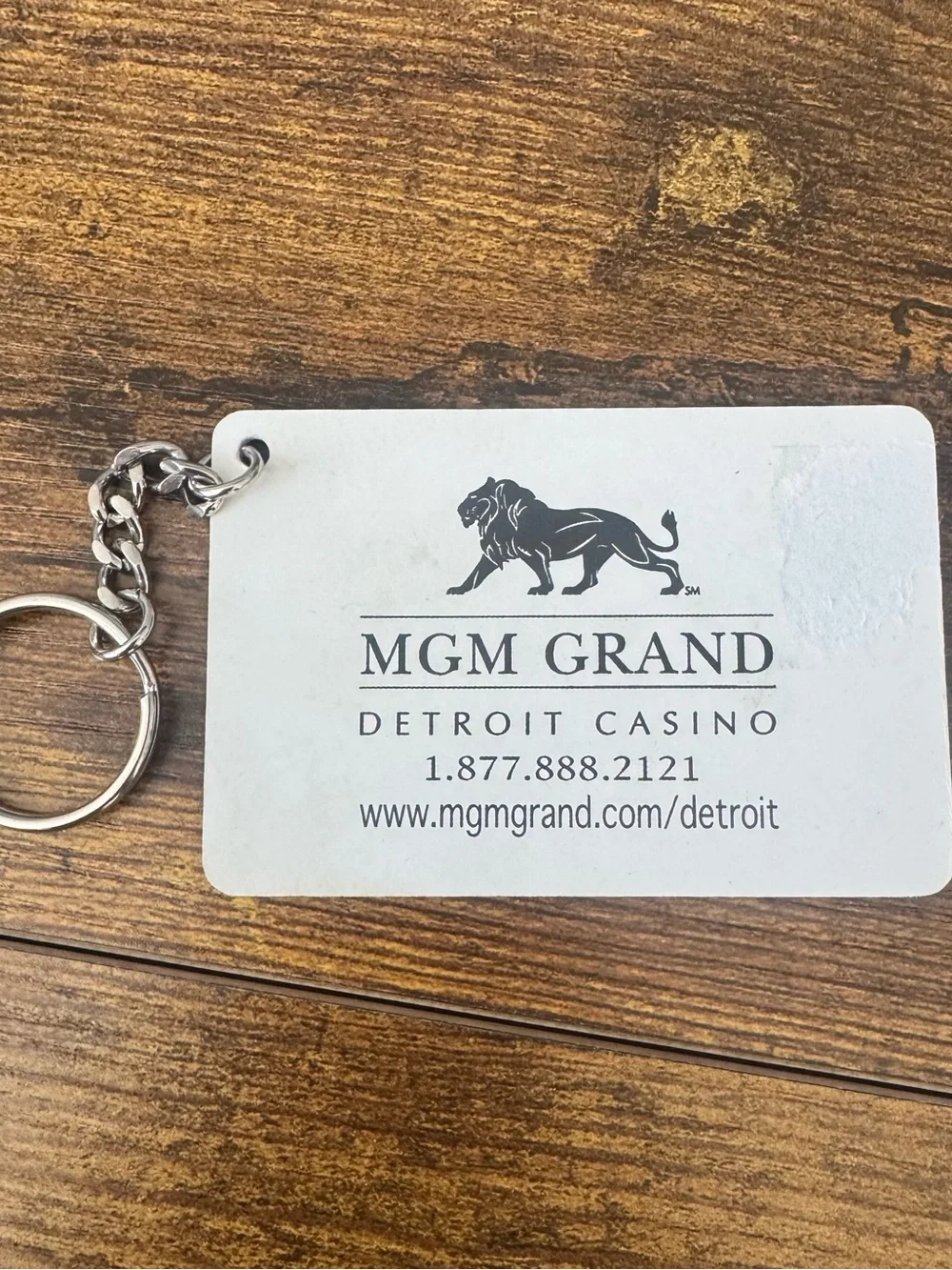 MGM Grand Detroit Casino Lion & Kitten Lenticular 3D Flip Image Card Keychain